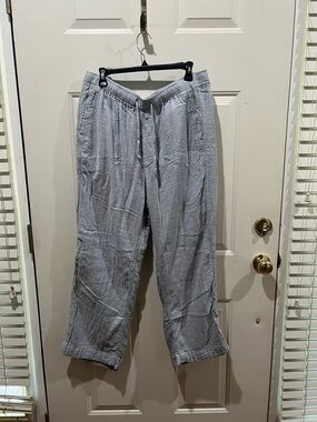 Abercrombie & Fitch Light Gray Wide Leg 100% Cotton Pants